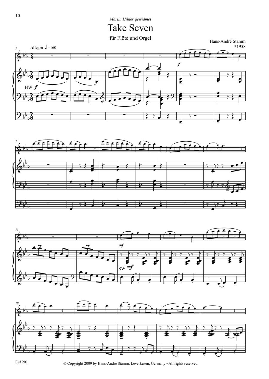 Ten pieces for flute & organ Woodwind Duet scores gallery preview page 3