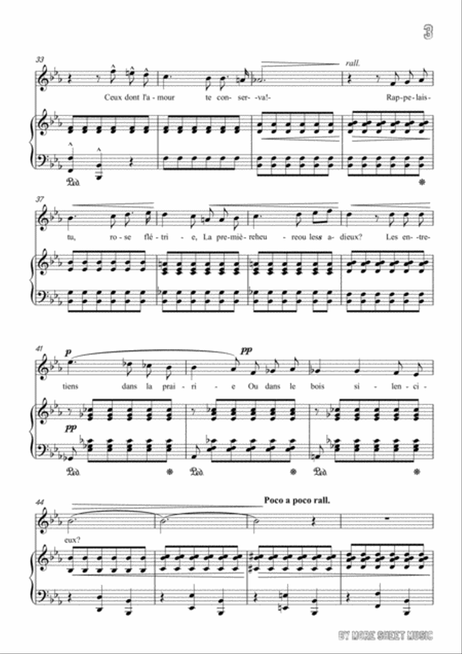 Viardot-Fleur desséchée in E flat Major,for Voice and Piano