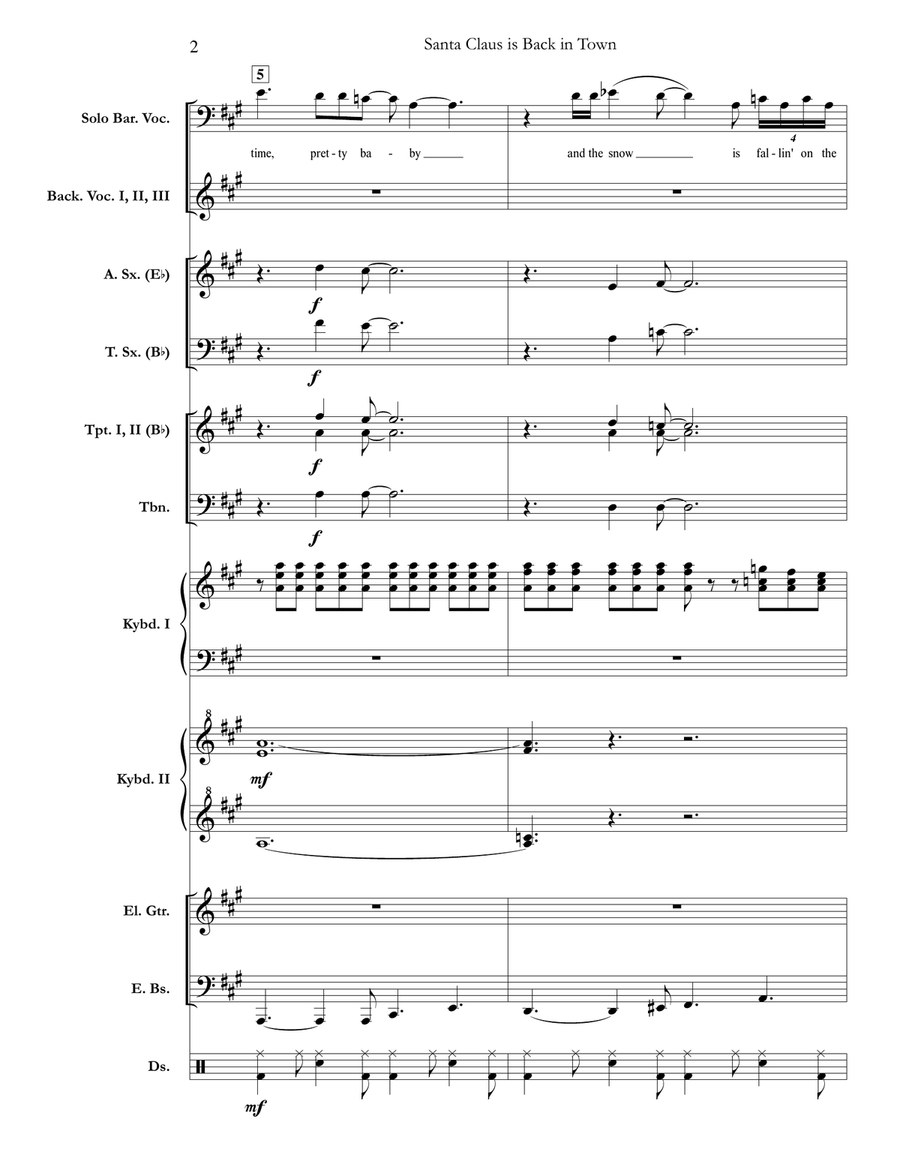 Santa Claus Is Back In Town Small Ensemble scores gallery preview page 2