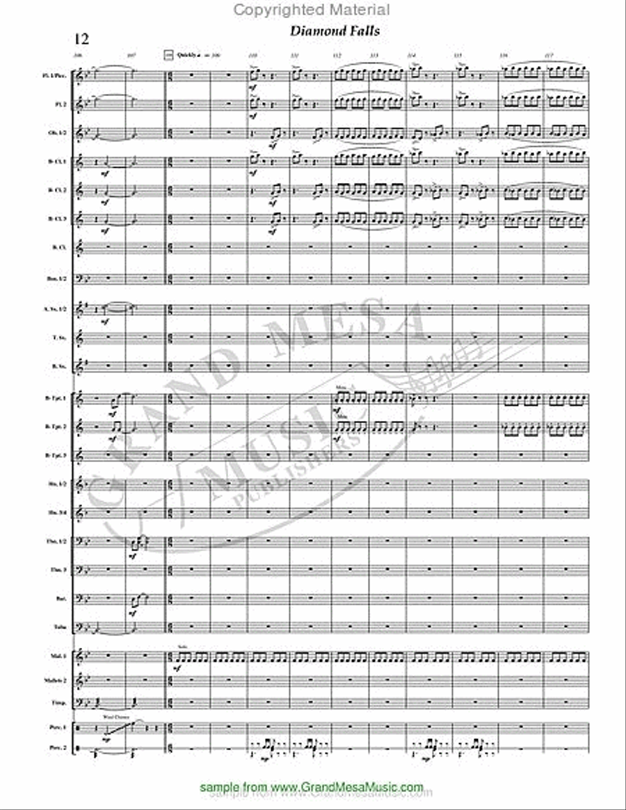Diamond Falls Concert Band scores gallery preview page 13