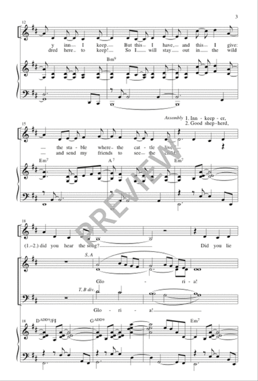 Did You Hear the Song? 4-Part scores gallery preview page 4