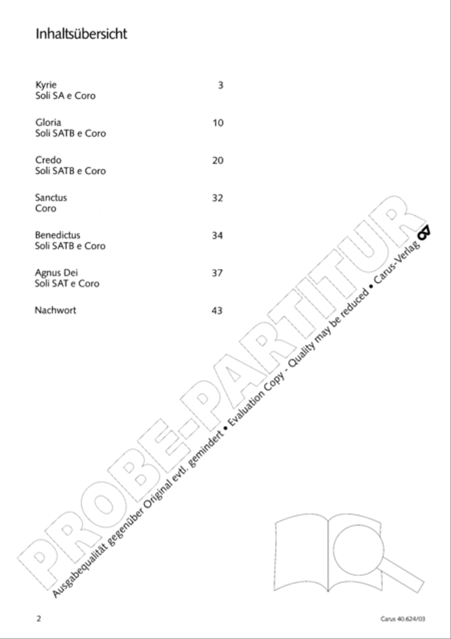 Missa brevis in F major Missa brevis in F major 4-Part scores gallery preview page 3