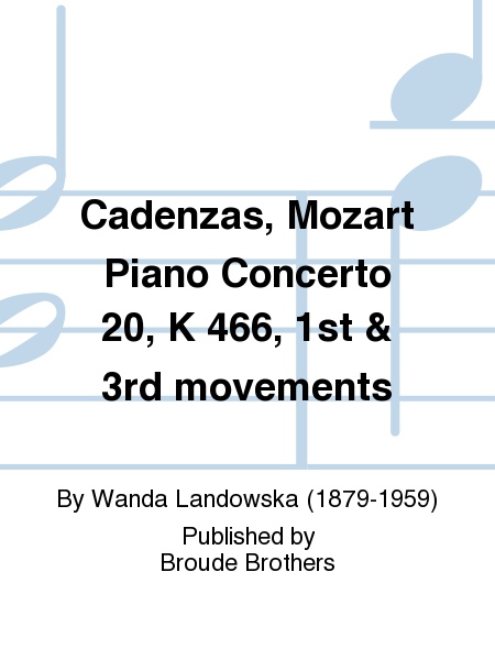 Cadenzas Mozart Piano Con 20 K 466