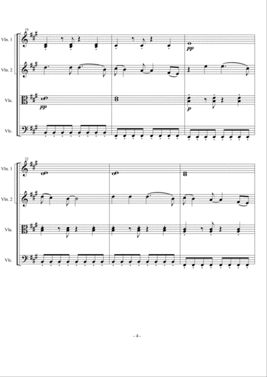 Clocks Clocks String Quartet scores gallery preview page 4