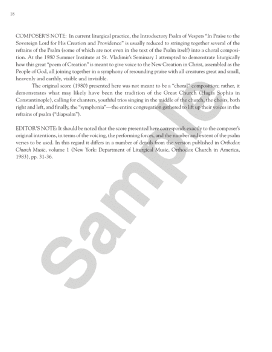 Selected Orthodox Sacred Choral Works, vol. 1 (Orthodox Liturgical Singing in America) Choir scores gallery preview page 8