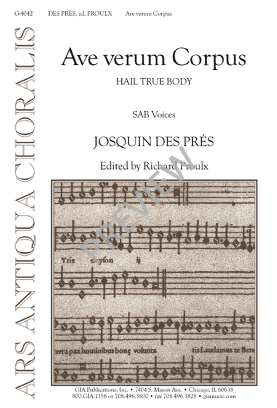 Ave verum corpus 3-Part scores gallery preview page 1