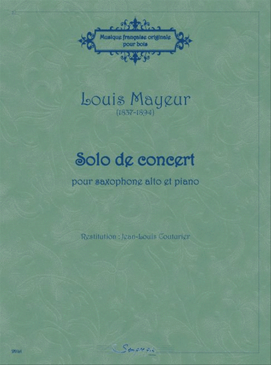Solo de concert Alto Saxophone scores gallery preview page 1