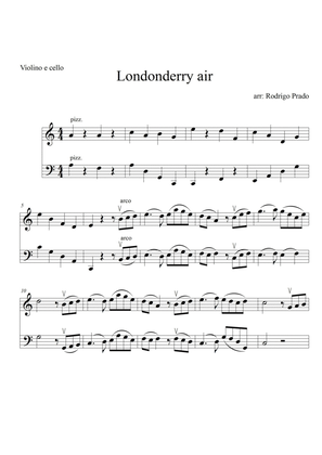 Book cover for Londonderry air (Danny Boy) - Cello and Violin
