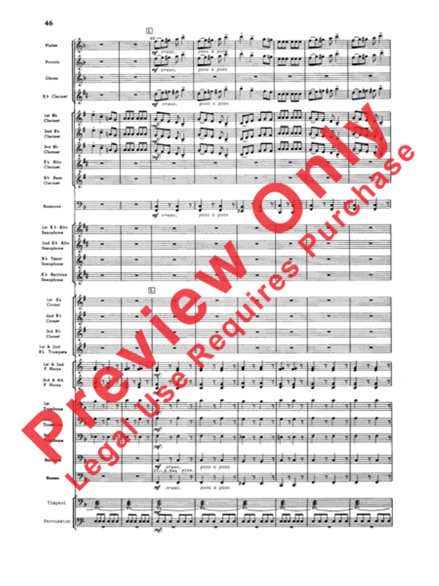 Third Suite (I. March, II. Waltz, III. Rondo) Concert Band scores gallery preview page 48