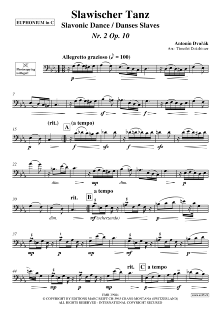 Slawischer Tanz Euphonium scores gallery preview page 4