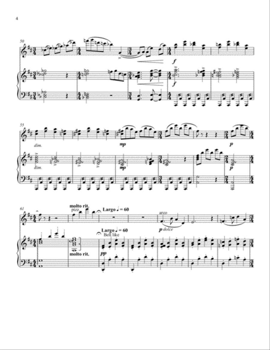 Fantasy For Violin and Piano Violin Solo scores gallery preview page 5