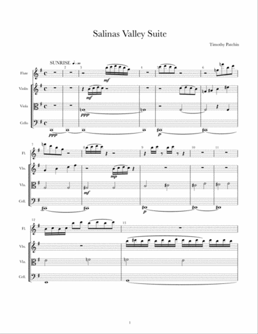 SALINAS VALLEY SUITE SALINAS VALLEY SUITE Small Ensemble scores gallery preview page 1