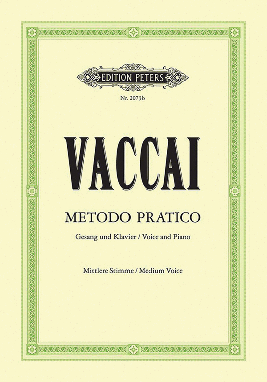 Metodo Pratico di Canto Italiano for Voice and Piano (Medium Voice) Medium Voice scores gallery preview page 1