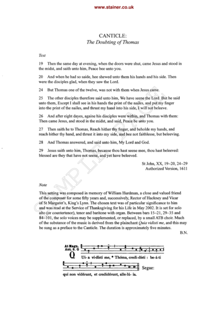 Canticle: The Doubting of Thomas Choir scores gallery preview page 3