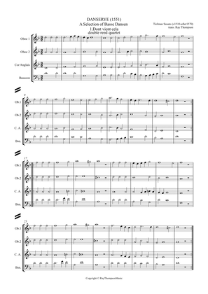 Susato: Danserye (1531) - a selection of bass dances - double reed quartet