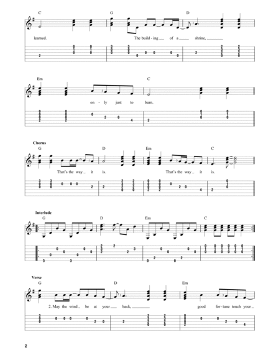 That's The Way It Is (from Red Dead Redemption II) Guitar Tablature scores gallery preview page 2