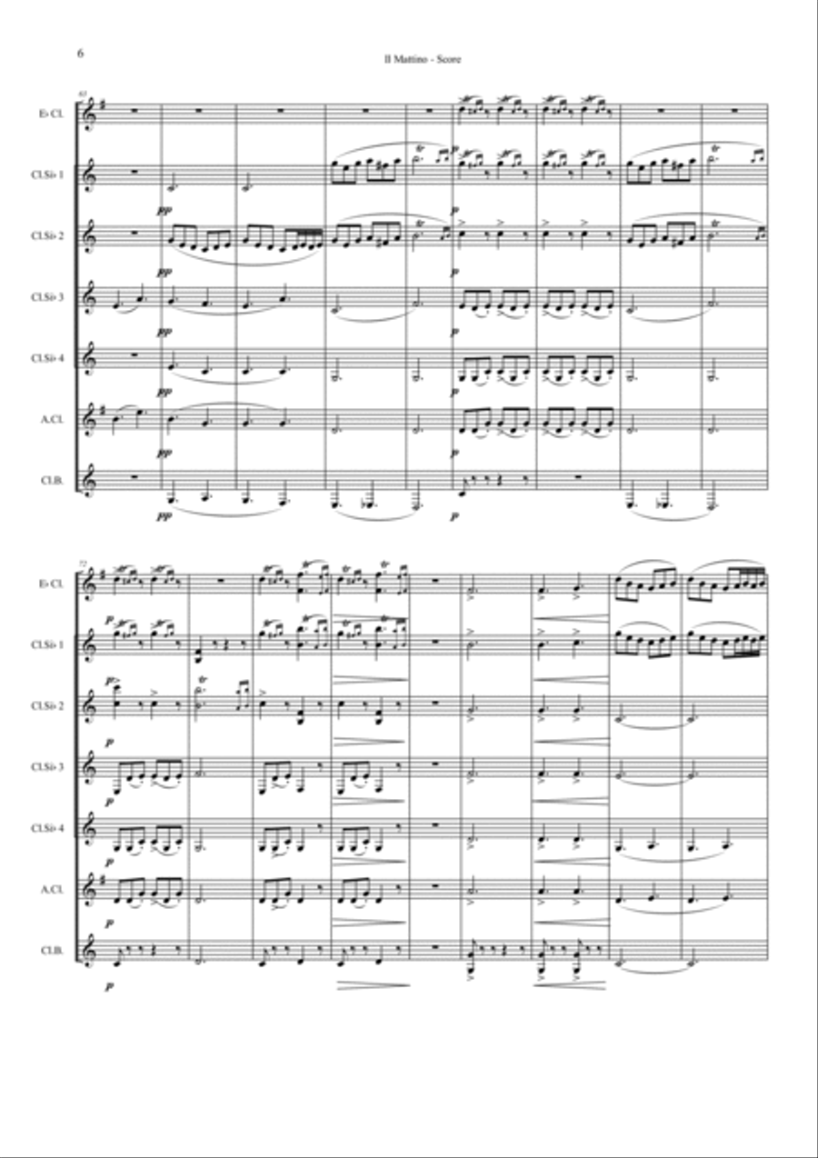 Peer Gynt Suite op. 46 Woodwind Quintet scores gallery preview page 6
