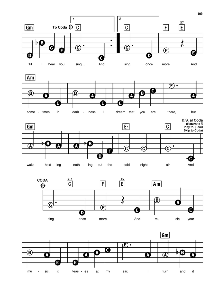 'Til I Hear You Sing (from Love Never Dies) Electronic Keyboard scores gallery preview page 2