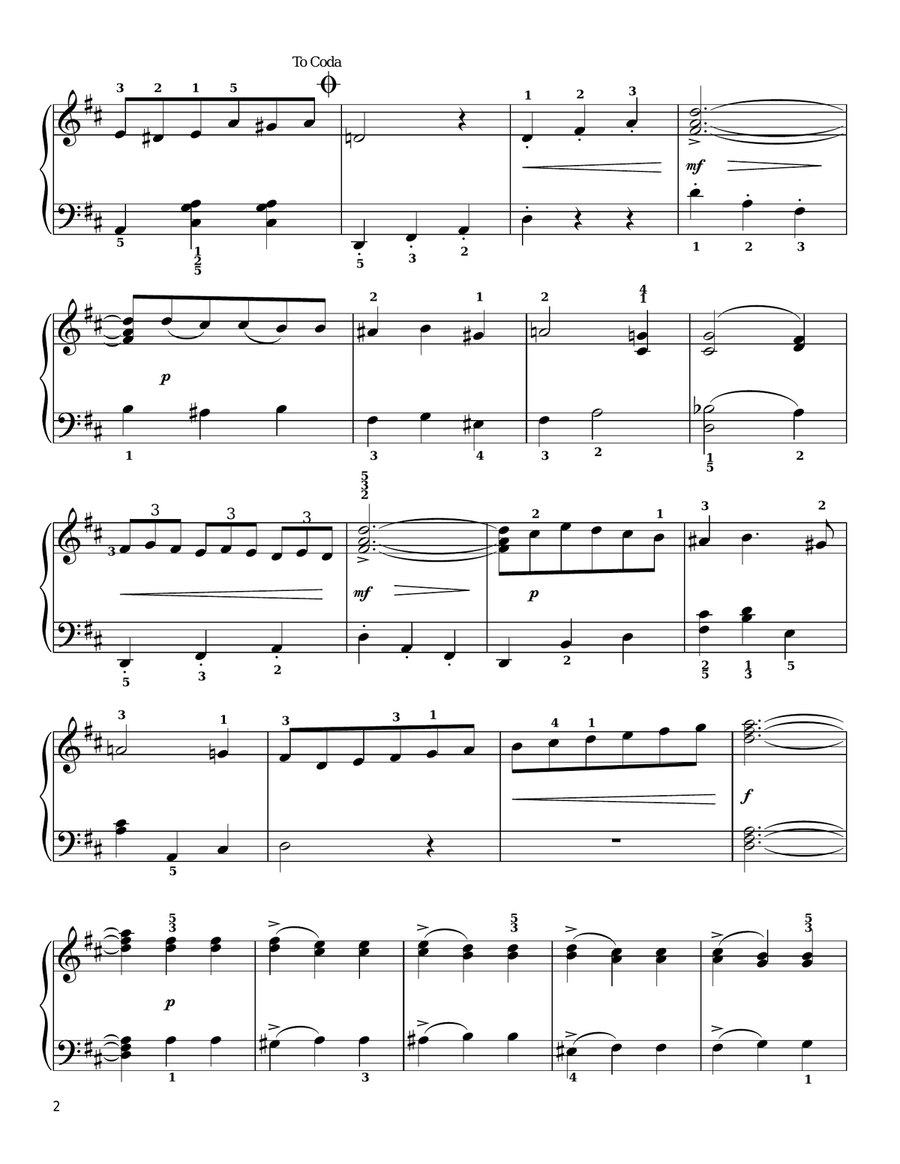 Un Bal Un Bal Easy Piano scores gallery preview page 2