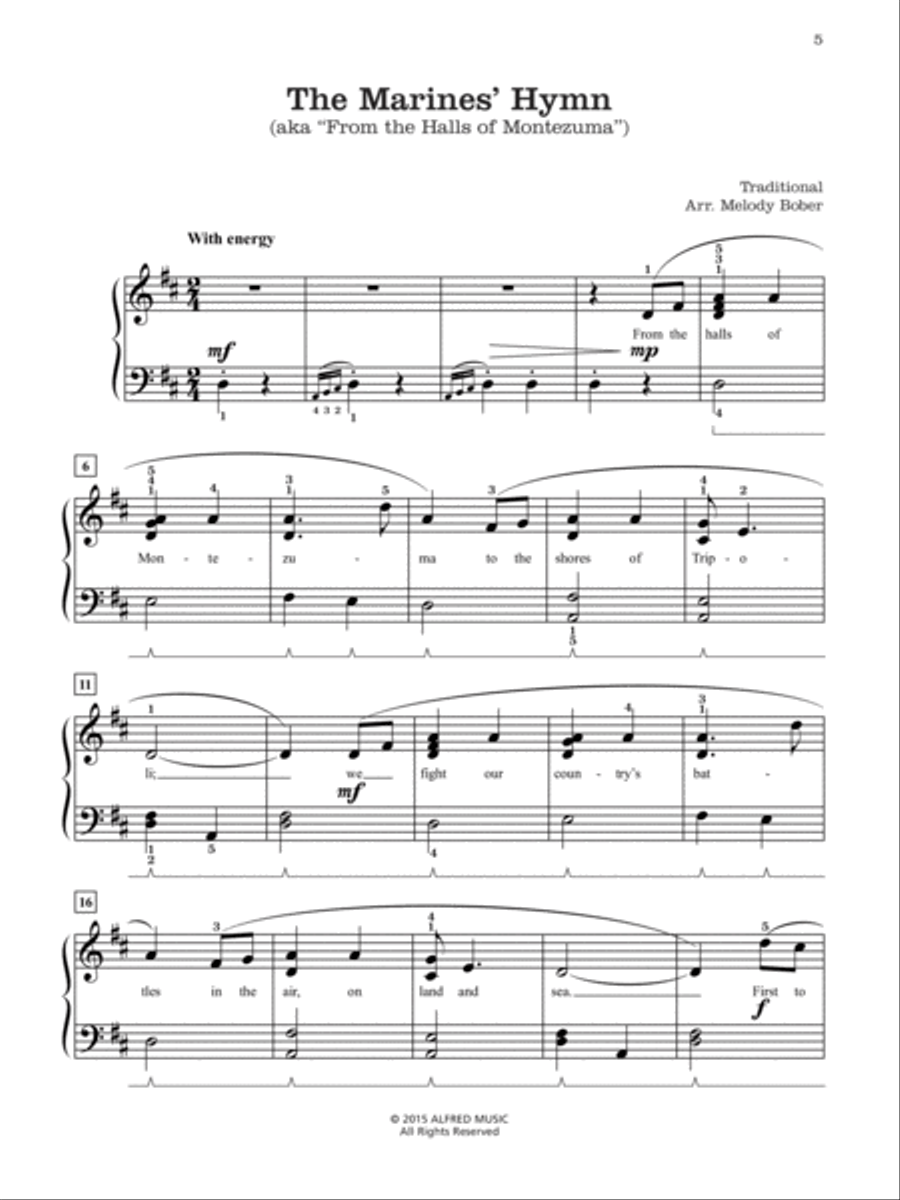 Official Songs of the United States Armed Forces Piano Solo scores gallery preview page 3