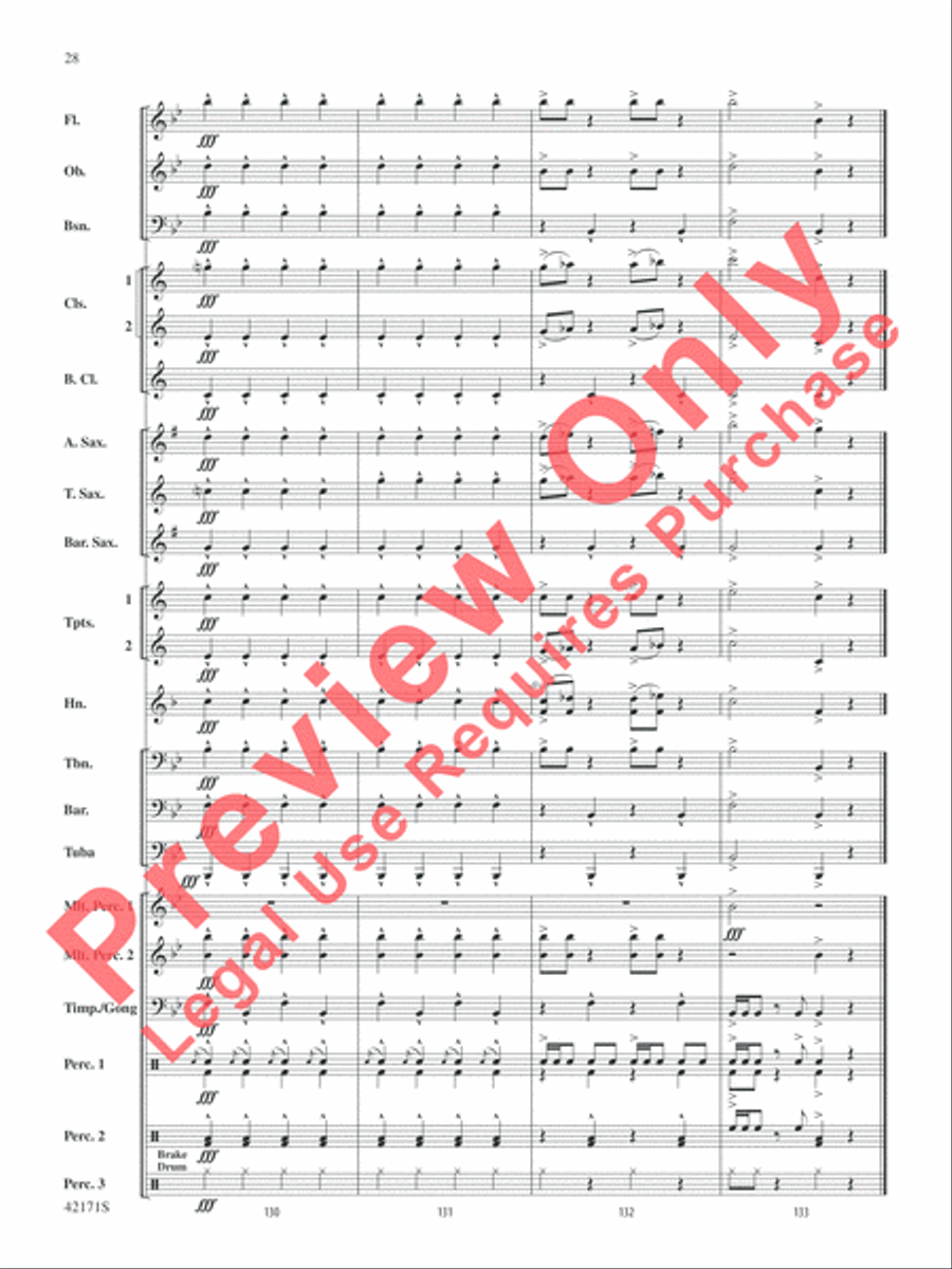 Prelude and Firestorm Concert Band scores gallery preview page 29
