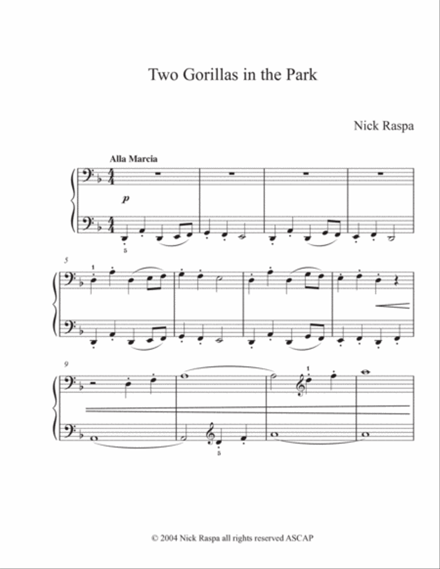 Two Gorillas in the Park Piano Method scores gallery preview page 4