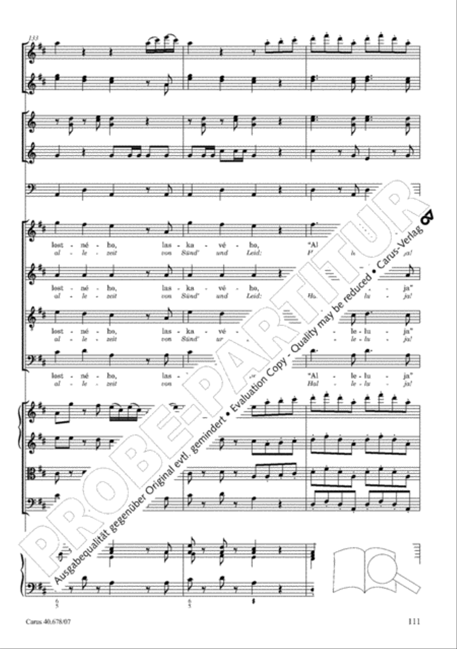 Missa pastoralis bohemica 4-Part scores gallery preview page 124