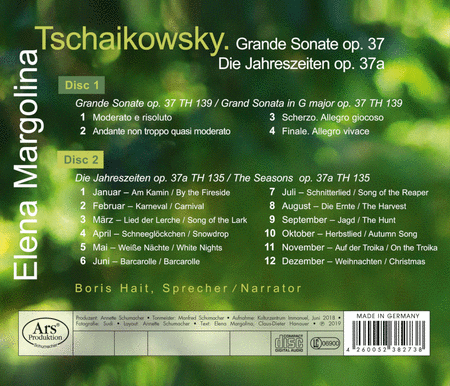 Tchaikovsky: Grande Sonate, Op. 37; Die Jahreszeiten, Op. 37a