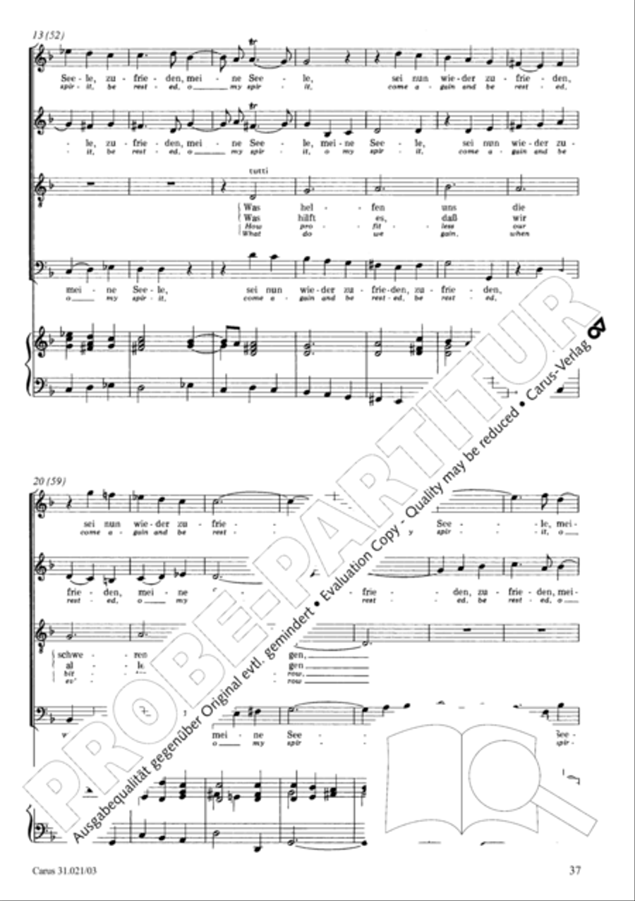 Lord my God, my heart and soul were sore distressed (Ich hatte viel Bekummernis) STB scores gallery preview page 38