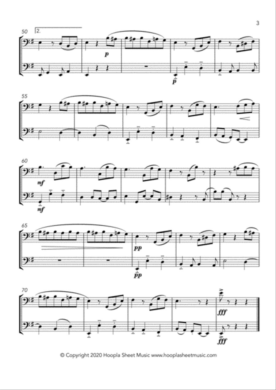 Für Elise Swing Für Elise Swing String Duet scores gallery preview page 3