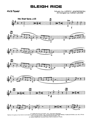 Sleigh Ride: 4th B-flat Trumpet