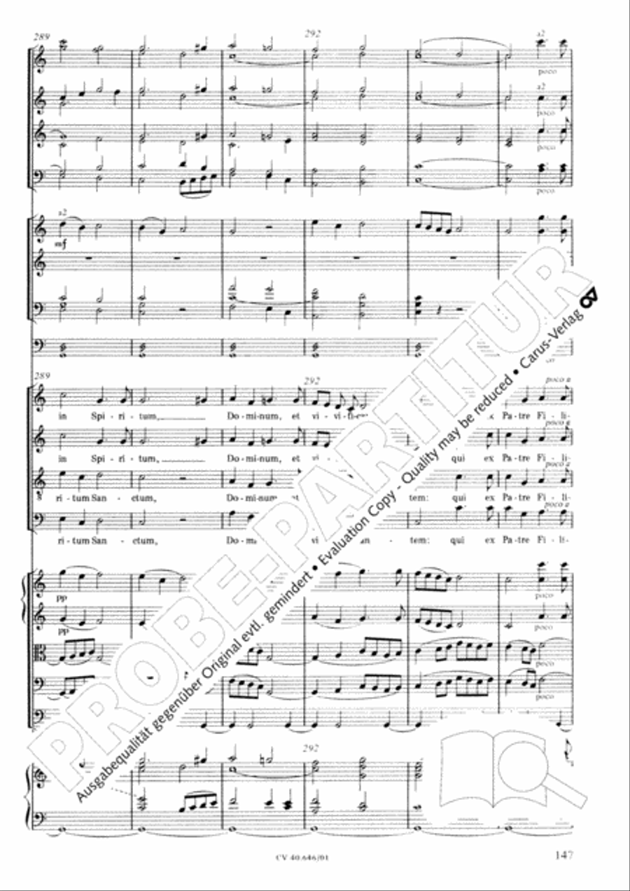 Mass in A Major (2 versions) STB scores gallery preview page 158