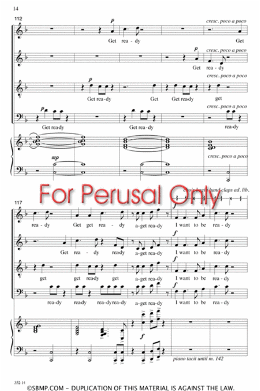 Walk in Jerusalem - SATB Octavo 4-Part scores gallery preview page 14