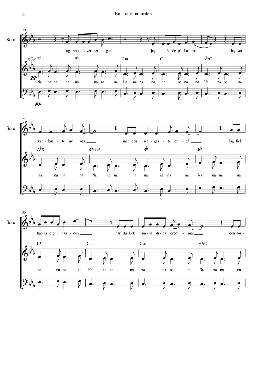 En Stund Pa Jorden 4-Part scores gallery preview page 4