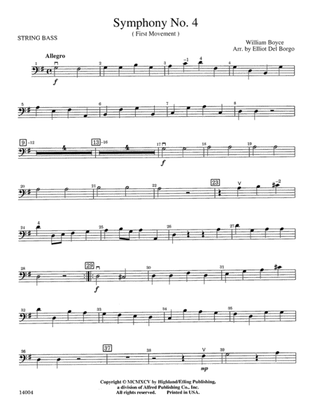 Symphony No. 4, 1st Movement: String Bass