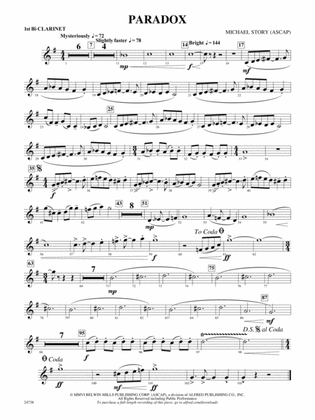 Paradox: 1st B-flat Clarinet