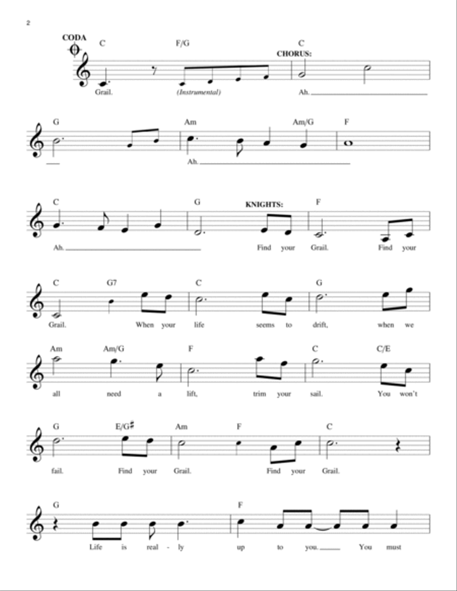 Find Your Grail Find Your Grail Piano scores gallery preview page 2