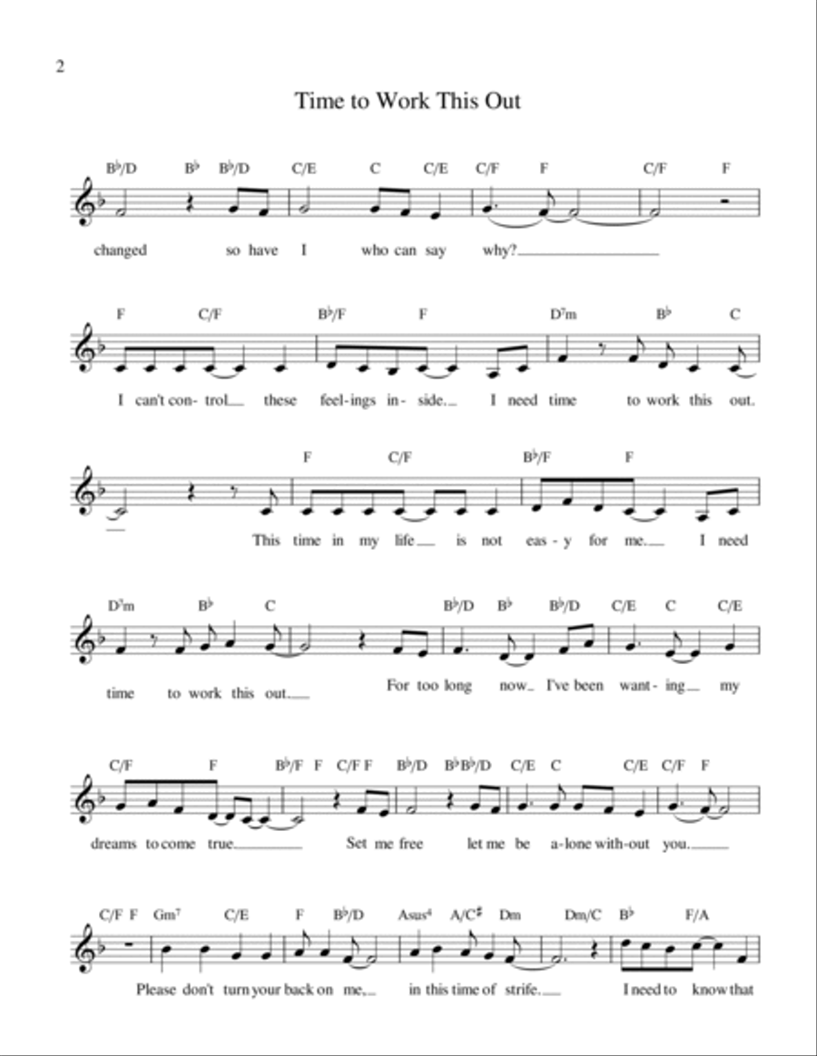 Time To Work This Out Voice Solo scores gallery preview page 3