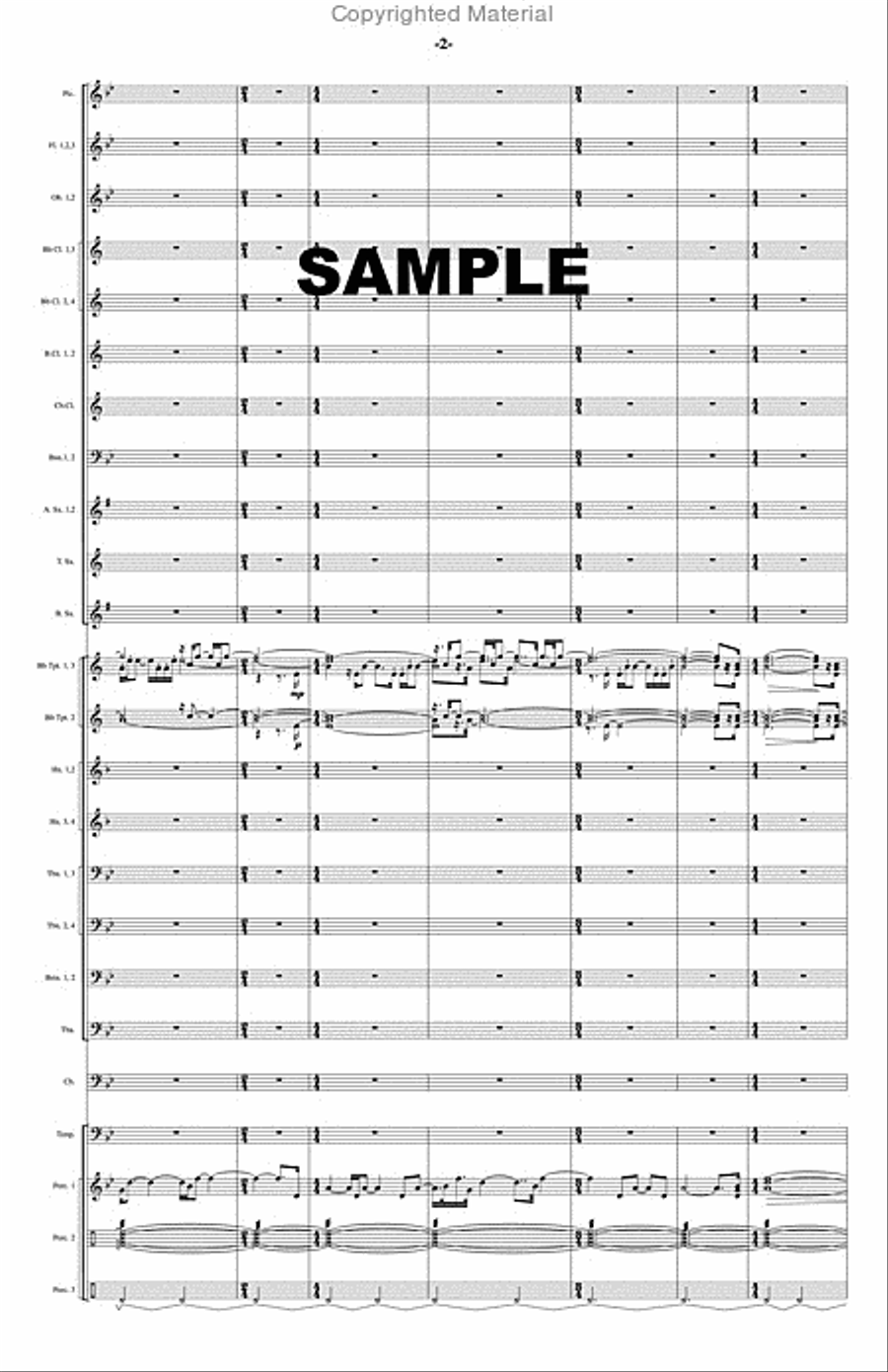On the Wings of Eagles Concert Band scores gallery preview page 3