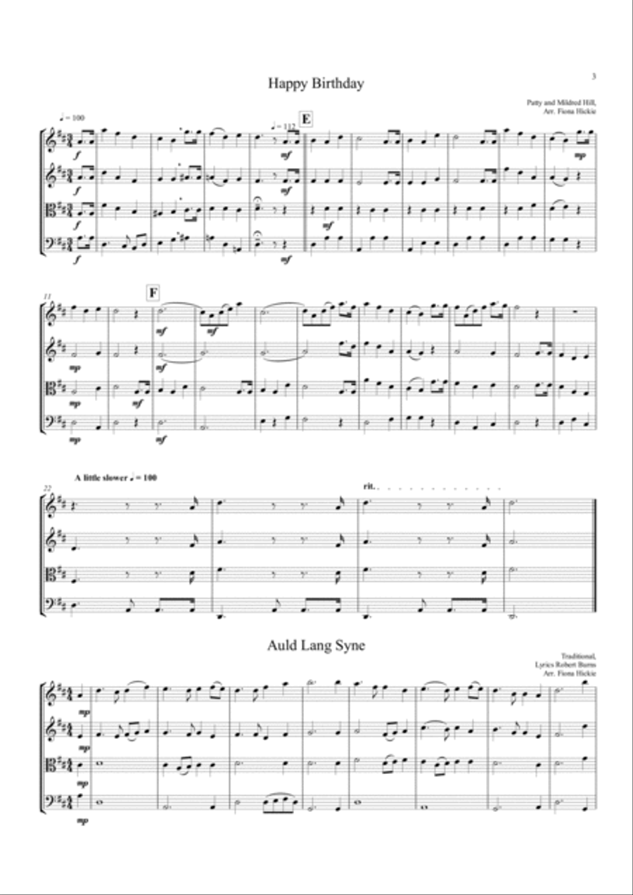 Songs for an Occasion String Quartet scores gallery preview page 4