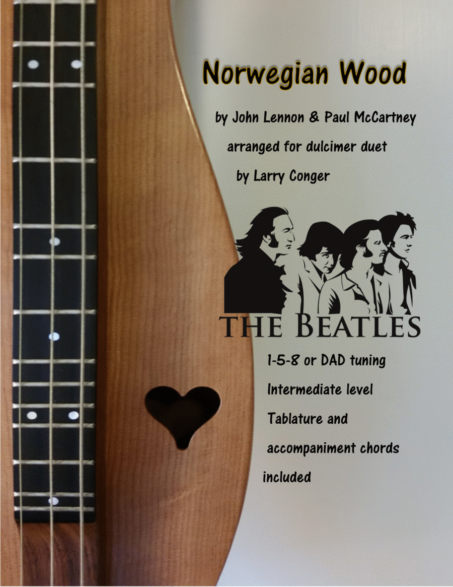 Norwegian Wood (This Bird Has Flown) Dulcimer scores gallery preview page 1