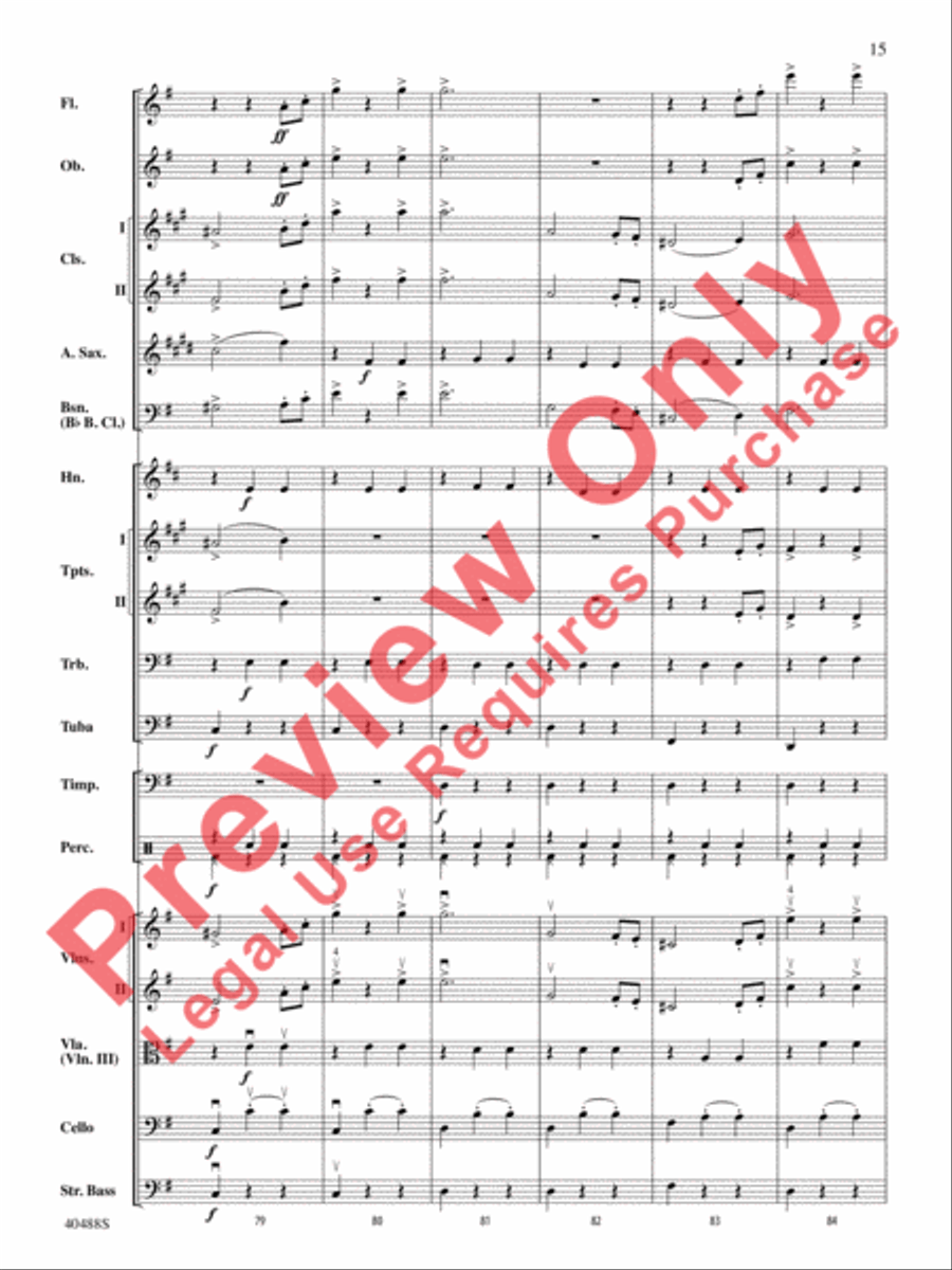 Overture to Die Fledermaus Full Orchestra scores gallery preview page 16