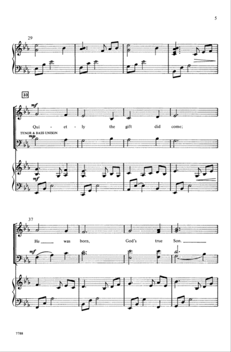This Peaceful Night 4-Part scores gallery preview page 4