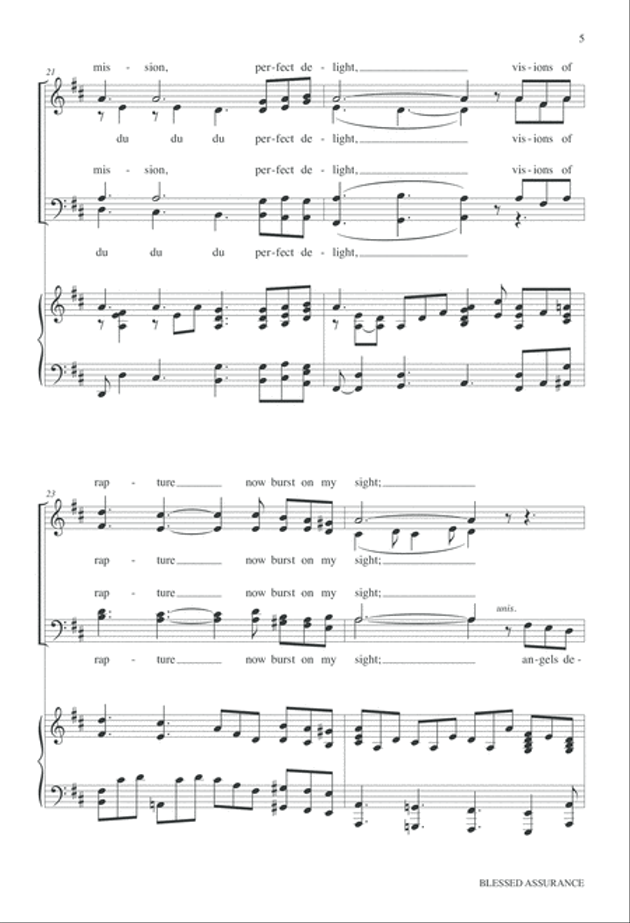 Blessed Assurance 4-Part scores gallery preview page 5