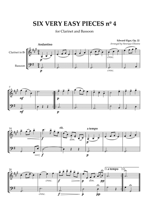 Six Very Easy Pieces nº 4 (Andantino) - Clarinet and Bassoon
