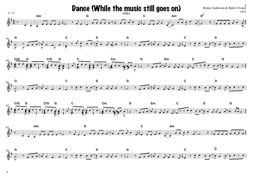 Dance (while The Music Still Goes On) Small Ensemble scores gallery preview page 2
