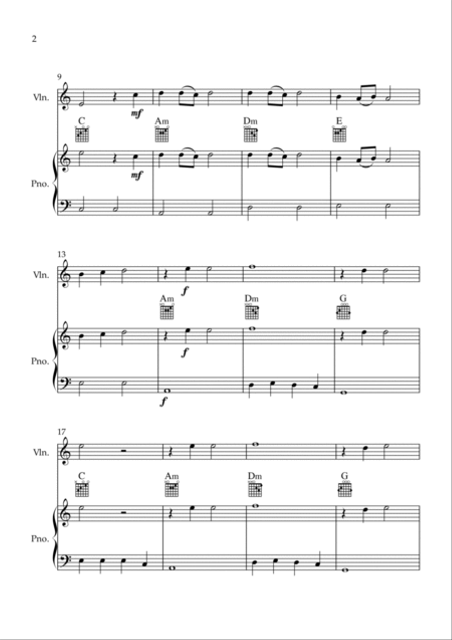 Flowers Violin Solo scores gallery preview page 2