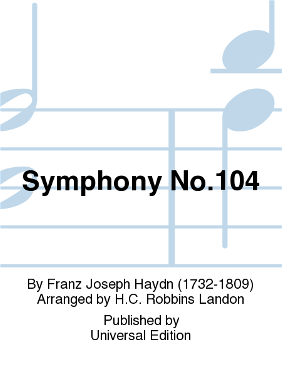 Symphony No. 104 by Franz Joseph Haydn Orchestra - Sheet Music