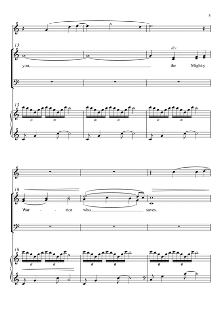 The Lord Your God is with You 3-Part scores gallery preview page 3