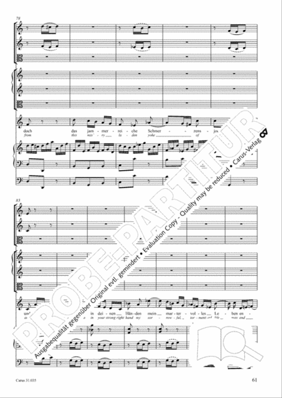 Soul and spirit are astounded (Geist und Seele wird verwirret) English Horn scores gallery preview page 62